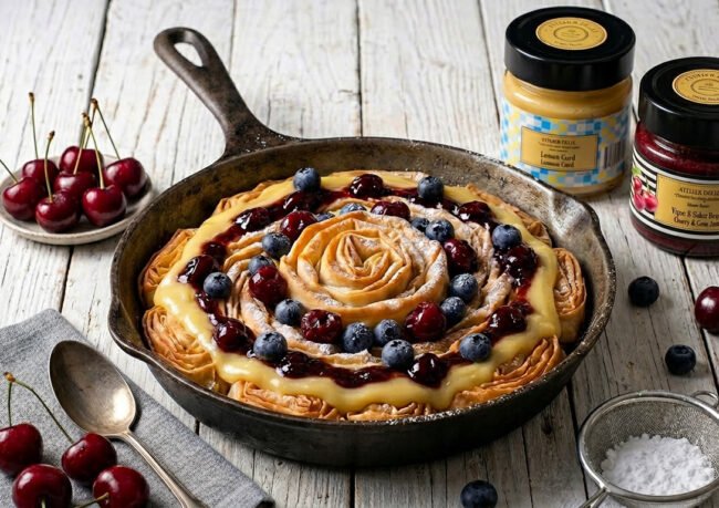 Sakızlı Vişneli ve Lemon Curd'lü Soufra