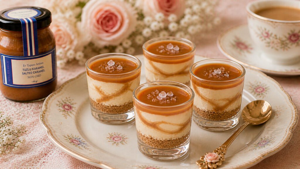 Atelier Deliz Tuzlu Karamelli Bardak Cheesecake Tarifi