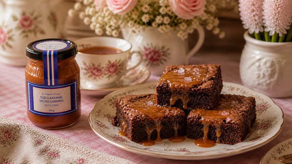 Atelier Deliz Tuzlu Karamelli Brownie Tarifi