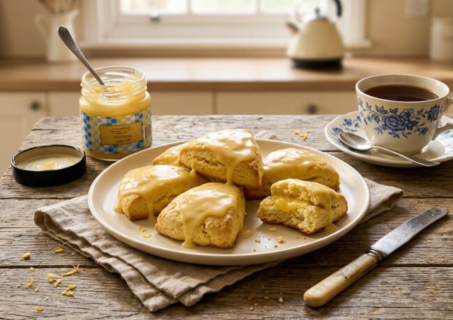 Lemon Curd Glazeli Scone Tarifi