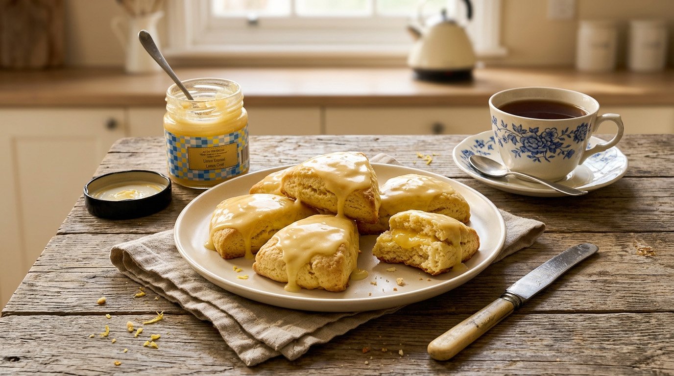 Lemon Curd Glazeli Scone Tarifi